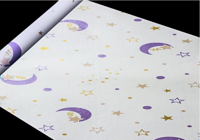 Giấy decal cuộn  mặt trăng tím